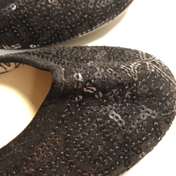 Black flats, Size 11, sequined - Picture 1 of 2